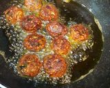 A picture of step 6 of Shahi lauki ke kofte with plain rice.