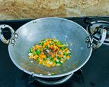 A picture of step 3 of Schezwan Fried Rice.