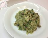 菇菇雞肉青醬燉飯的食譜步驟5照片