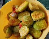 A picture of step 2 of Kankada Masala Bhaja/Fry.