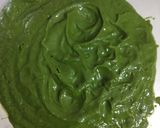 A picture of step 3 of Chana aloo with palak poori.