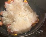 A picture of step 4 of My family’s favourite fried rice! - Mayonnaise and soy sauce are the secret ingredients🪄💫.