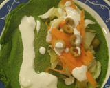 Foto del paso 3 de la receta: Crepe de espinacas estilo "kebab"