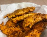 Foto del paso 8 de la receta Tiras de pollo empanadas con salsa de quesos 🍗🫕