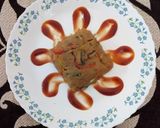 A picture of step 6 of Suji Upma with veggies.