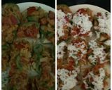 A picture of step 4 of Cheese Bruschetta Italian finger food party appetizer.