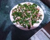 A picture of step 3 of Spring Onion + spring garlic parantha.