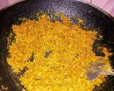 A picture of step 3 of Bengali style coconut laddu.