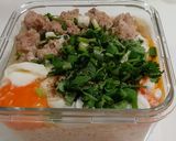 รูปขั้นตอนการทำที่ 3 ของ โจ๊กไข่ขาวไก่สับคีโต