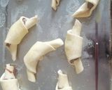 A picture of step 3 of Nutella roll ups.