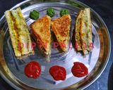 A picture of step 4 of Grilled Potato Pizza Cheesy Sandwich.