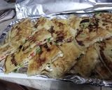 A picture of step 7 of Chicken vegetable quesadilla.