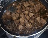 A picture of step 4 of Tawa fry mutton kaleji.