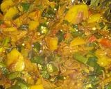 A picture of step 3 of Bhindi aloo in Karahi.