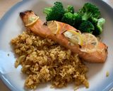 Foto langkah ke 5 dari resep Salmon panggang dengan madu, butter dan bawang putih.