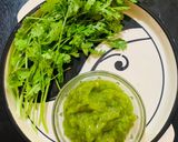 A picture of step 2 of Mango coriander chutney.