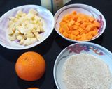 Foto del paso 1 de la receta: Arroz meloso con frutas🍎 🍊🎃