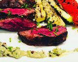Foto del paso 4 de la receta: Entraña con Mostaza Hierbabuena, y Zucchini Parrillado a la Parmesana