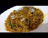 A picture of step 6 of Bhutte Ka Kees.