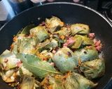 Foto del paso 5 de la receta: Alcachofas con verduritas y jamón