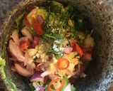 A picture of step 1 of Guacamole #eattherainbow.