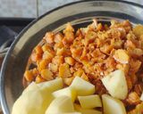 फ्रोजन मटर बड़ी की सब्जी रेसिपी चरण 1 फोटो