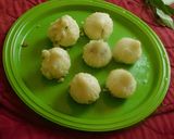 A picture of step 6 of Puran Kozhukattai with Channa, Jaggery, and Coconut Filling.