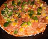 A picture of step 3 of Corn pizza.