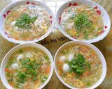 Hình bước làm 5 của món Súp gà và tôm