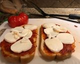 A picture of step 2 of Caprese bacon melt.