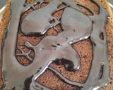 A picture of step 4 of Lamington chocolate cake.
