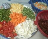 A picture of step 2 of Mexican khichdi.