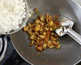 A picture of step 5 of Sabudana.