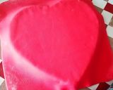 Szívtorta fondant díszítéssel recept fázis 11 fotója
