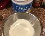 A picture of step 2 of Key Lime white Chocolate Macadamia Nut mug cake.