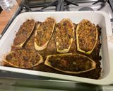 A picture of step 24 of Beef, Spice, and Vegetable Stuffed Eggplants.
