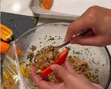 A picture of step 5 of Stuffed baby peppers with date couscous and feta.