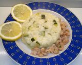 Foto del passaggio 4 della ricetta Risotto con zucchina genovese e gamberetti