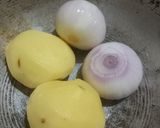 A picture of step 5 of Sorghum flatbreads with Potato onion Sabzi.