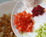 A picture of step 2 of Chickpeas salad / healthy, protein, diet salad.