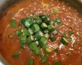 A picture of step 8 of Okra/Ladiesfinger/Vendaka Kara kulzhambu.