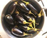 A picture of step 1 of Gutti Vankaya Fry (Stuffed Eggplant Fry - Andhra style).