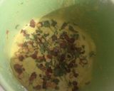 A picture of step 3 of Methi mug cake.