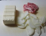 A picture of step 1 of Pork Belly Tofu.