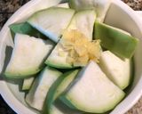 A picture of step 1 of Boiled Bottle Gourd with Fermented Tofu Dip and Boiled Eggs.
