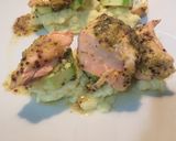 Foto del paso 8 de la receta: Salmón con mostaza y mandarina sobre puré de patata