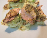 Foto del paso 8 de la receta: Salmón con mostaza y mandarina sobre puré de patata