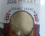 A picture of step 1 of Proso millet with spinach green peas Dalia.