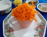 A picture of step 2 of Beetroot Carrot Halwa.