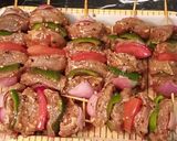 A picture of step 4 of Beef Shashlik🍢.